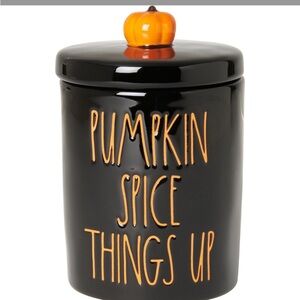 Black and Orange Pumpkin Spice Jar